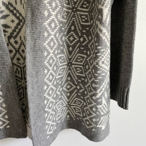 Talbots Open front Gray  Wool Cashmere Cardigan - Picture 2 of 8